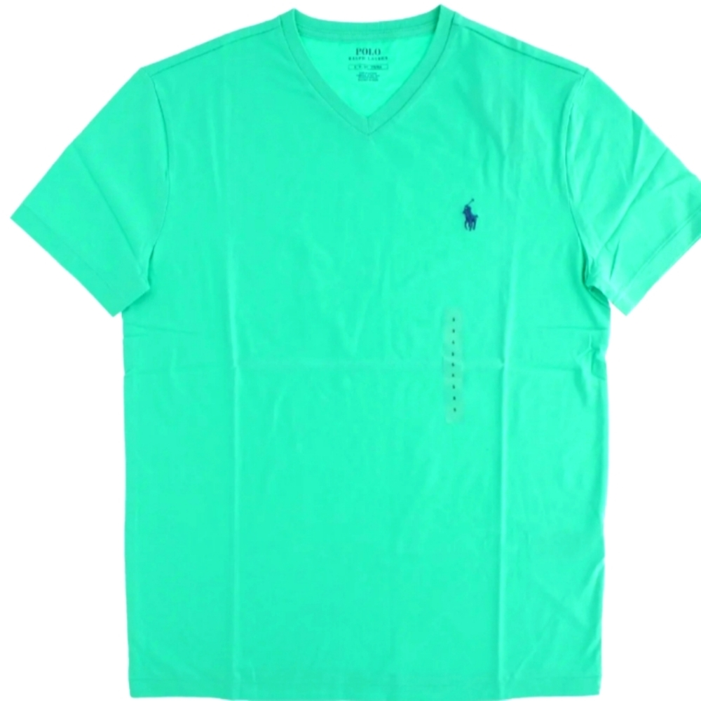 NWT❤️🔥POLO by Ralph Lauren V-Neck T-shirt Men's Large & Small💚 - Picture 1 of 11